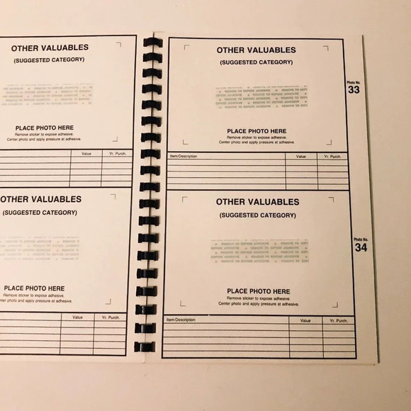 Vtg The Home Photo Inventory Record Book Log Insurance Ledger Bookkeeping - Picture 9 of 15
